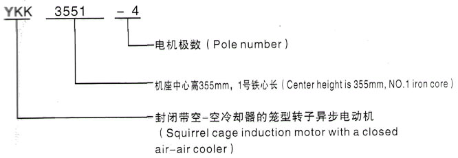 YKK系列(H355-1000)高压新津三相异步电机西安泰富西玛电机型号说明